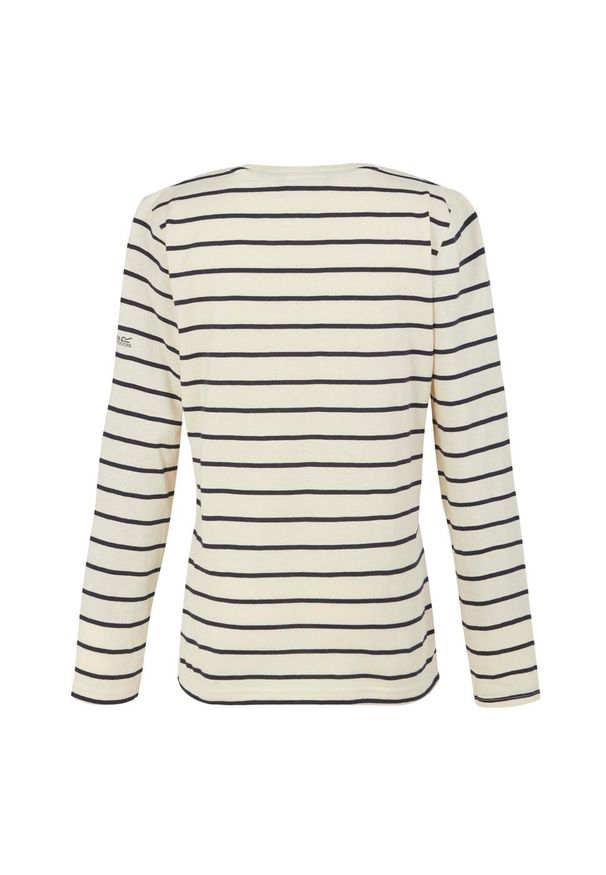 Regatta - T-shirt Damski Paski Z Długim Rękawem Federica II. Kolor: biały, wielokolorowy, niebieski. Długość rękawa: długi rękaw. Długość: długie. Wzór: paski