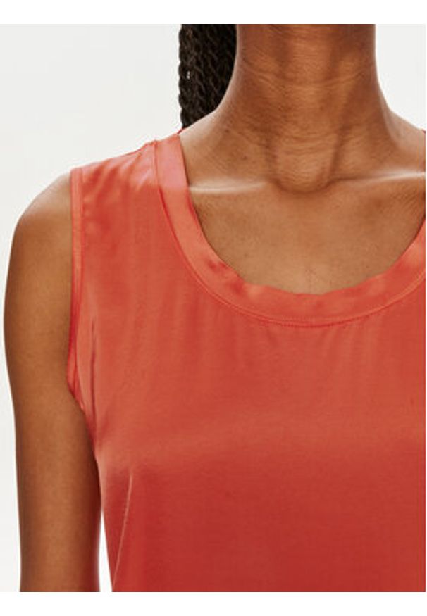 ViCOLO Bluzka TB0038 Pomarańczowy Regular Fit. Kolor: pomarańczowy. Materiał: wiskoza