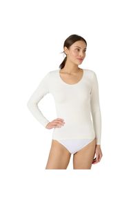 DAMART - T-shirt damski z długim rękawem thermolactyl sensitive Damart. Kolor: biały. Długość rękawa: długi rękaw. Długość: długie #1