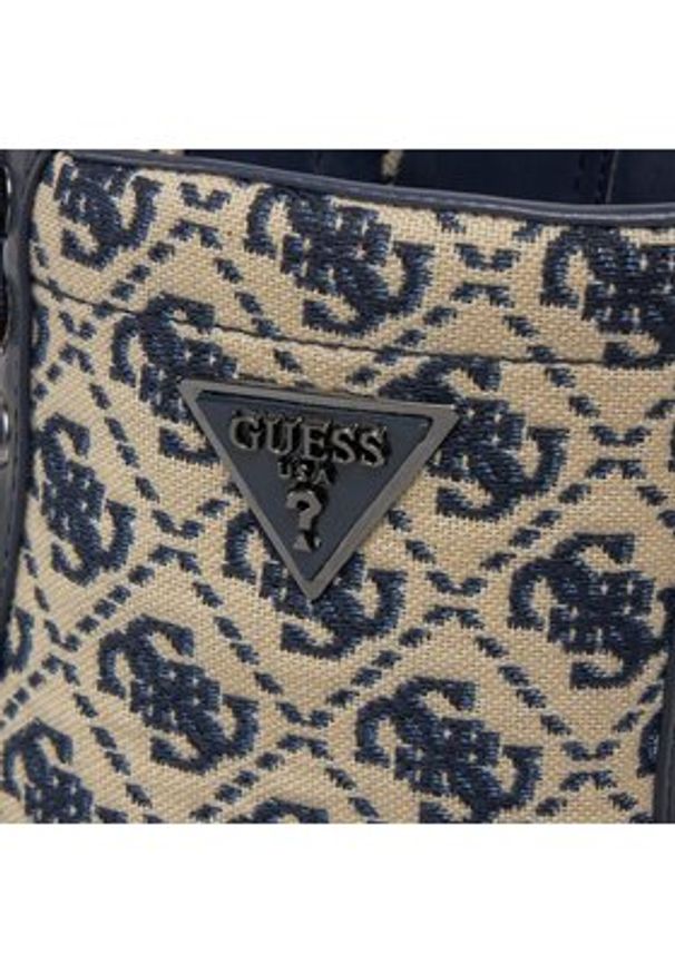 Guess Trapery Bada FL7BDA FAL10 Granatowy. Kolor: niebieski. Materiał: skóra