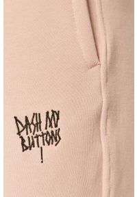 Dash My Buttons - Spodnie Hard Candy. Kolor: różowy. Materiał: bawełna, poliester, dzianina. Wzór: gładki #3