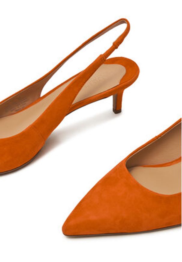 Lauren Ralph Lauren - LAUREN RALPH LAUREN Sandały Lolah II 802959263003 Pomarańczowy. Kolor: pomarańczowy. Materiał: zamsz, skóra