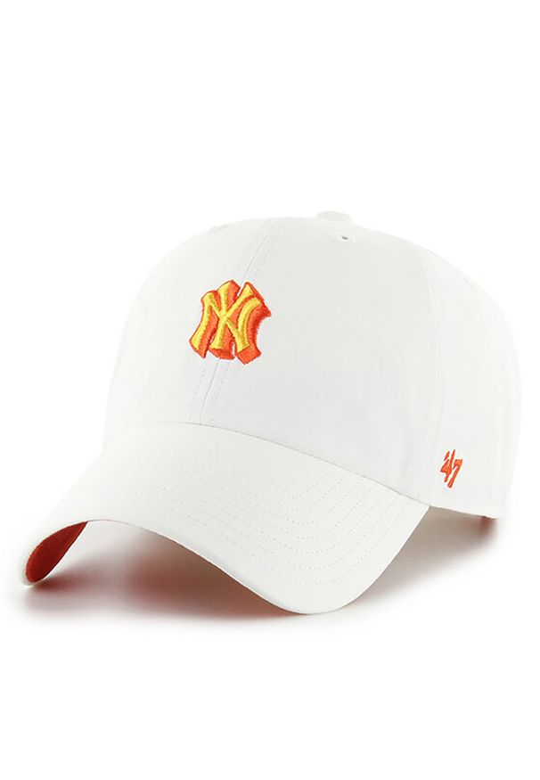 47 Brand Czapka z daszkiem New York Yankees B-CHPCU17GWS Biały. Kolor: biały. Materiał: bawełna, materiał