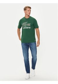 Lacoste T-Shirt TH1285 Zielony Regular Fit. Kolor: zielony. Materiał: bawełna #4