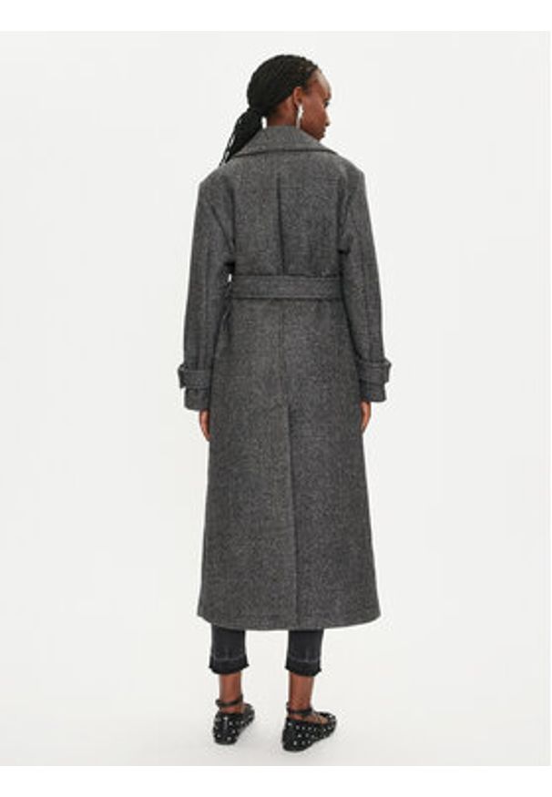 Pinko - PINKO Płaszcz wełniany Calice 104041 A23R I75 Szary Regular Fit. Kolor: szary. Materiał: wełna