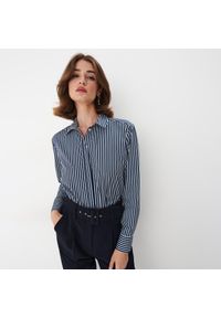 Mohito - Koszula w paski - Niebieski. Kolor: niebieski. Wzór: paski #1