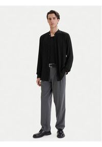 Hugo - HUGO Koszula Kaleb 50554719 Czarny Slim Fit. Kolor: czarny. Materiał: wiskoza #3