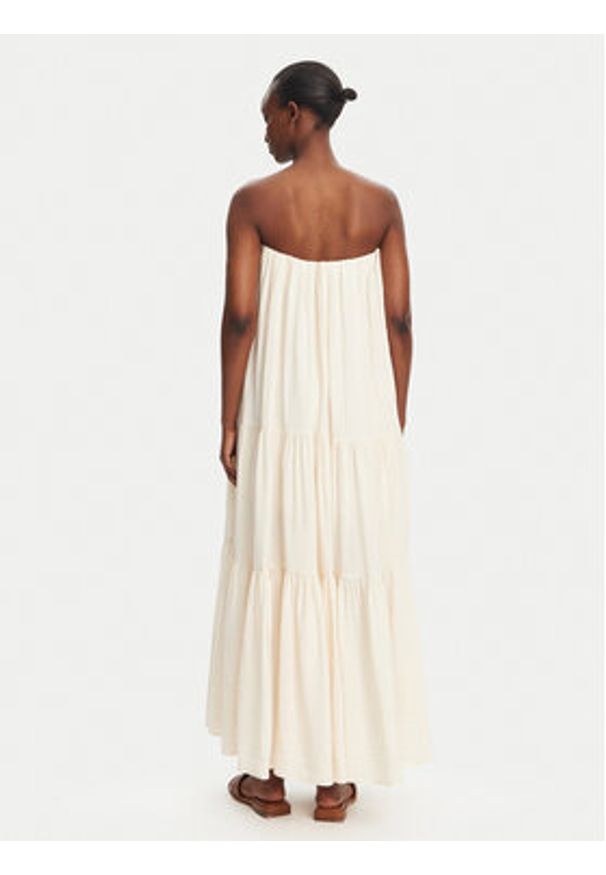 Eleh Sukienka letnia ESS250065 Beżowy Regular Fit. Kolor: beżowy. Materiał: bawełna. Sezon: lato