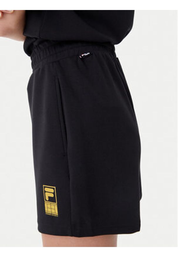 Fila Szorty sportowe Lisakovsk FAW1047 Czarny Loose Fit. Kolor: czarny. Materiał: syntetyk