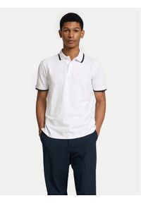 Selected Homme Polo 16095852 Biały Slim Fit. Typ kołnierza: polo. Kolor: biały. Materiał: bawełna