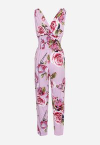Born2be - Fioletowy Taliowany Kombinezon w Kwiaty z Długimi Nogawkami Renivia. Okazja: na co dzień. Kolor: fioletowy. Długość: długie. Wzór: kwiaty. Styl: casual, street #7