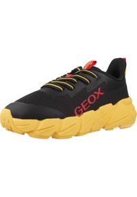 Geox - Kapcie GEOX J FLEXYPER FAST BOY Czarny. Kolor: czarny. Materiał: syntetyk, tkanina. Styl: sportowy. Sport: turystyka piesza