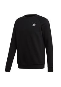 Adidas - Bluza adidas Essentials Crewneck DV1600 - czarna. Kolor: czarny. Materiał: bawełna, materiał. Długość rękawa: długi rękaw. Długość: długie