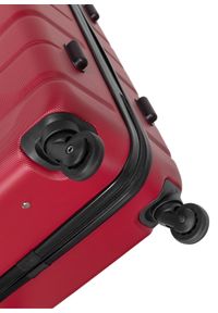 Ochnik - Komplet walizek na kółkach 19''/24''/28''. Kolor: czerwony. Materiał: guma, poliester, materiał, kauczuk #11