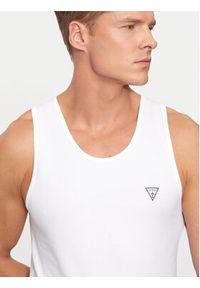 Guess Tank top U97M02 KCD31 Biały Regular Fit. Kolor: biały. Materiał: bawełna
