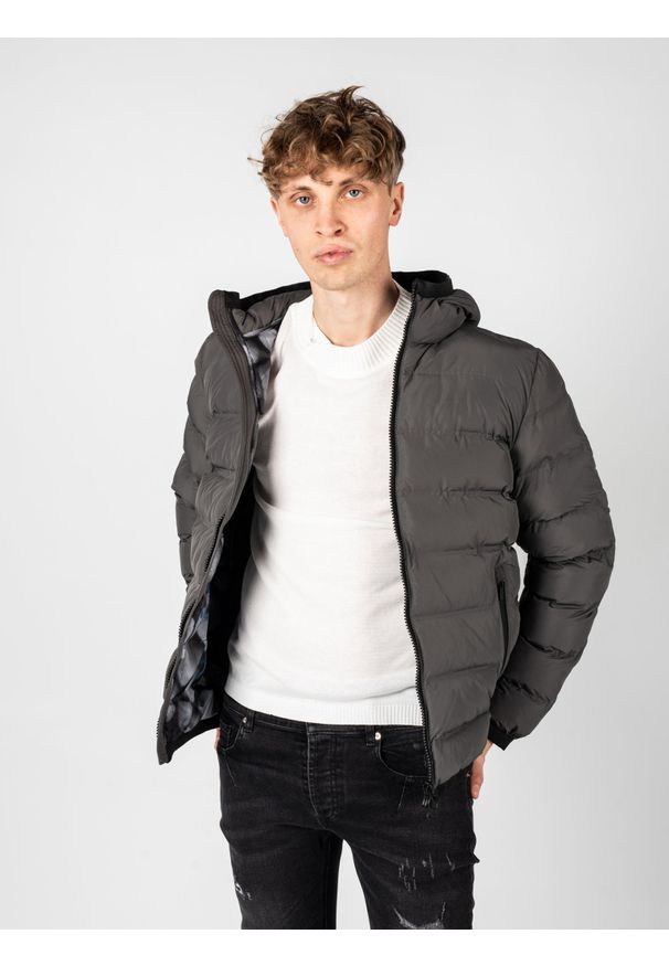 Geox Kurtka "Spherica" | M2629C T2961 | Mężczyzna | Szary. Okazja: na co dzień. Kolor: szary. Materiał: poliester. Styl: elegancki, casual