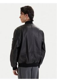 Hugo - HUGO Kurtka skórzana Lude 50553111 Czarny Regular Fit. Kolor: czarny. Materiał: skóra #5