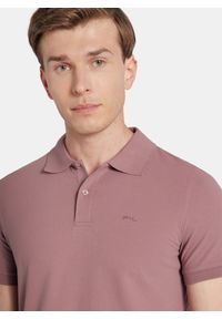 Pako Lorente - PAKO LORENTE - T-shirt polo w różowym kolorze. Typ kołnierza: polo. Kolor: morski, różowy, biały, czarny. Materiał: bawełna, elastan #3