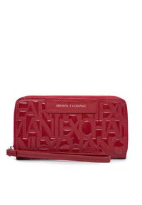 Armani Exchange Duży Portfel Damski XW001606 AF17290 U5081 Czerwony. Kolor: czerwony. Materiał: skóra