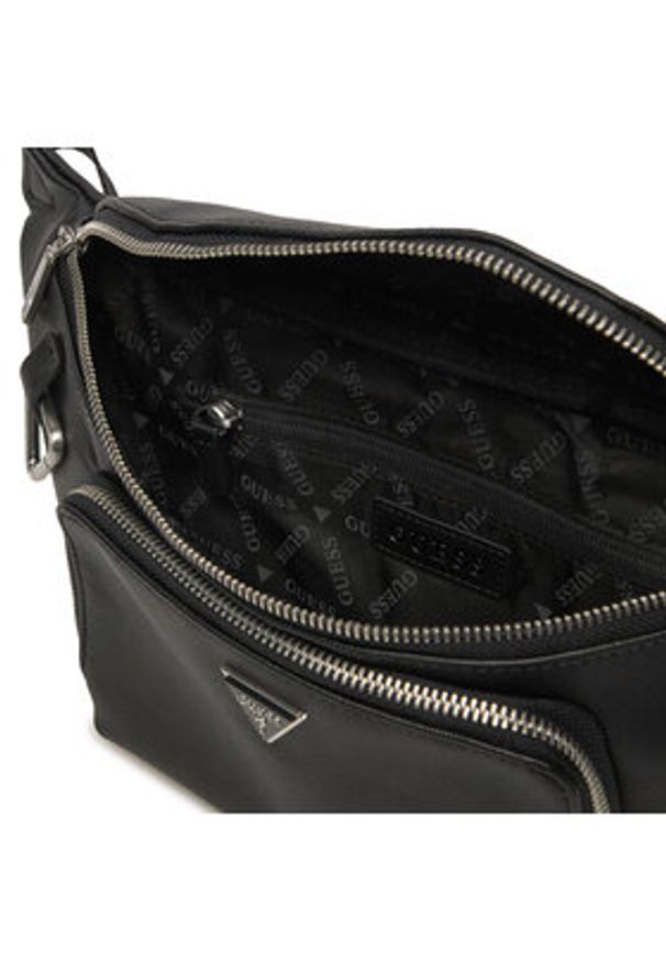 Guess Saszetka nerka HMMISA P4256 Czarny. Kolor: czarny. Materiał: skóra