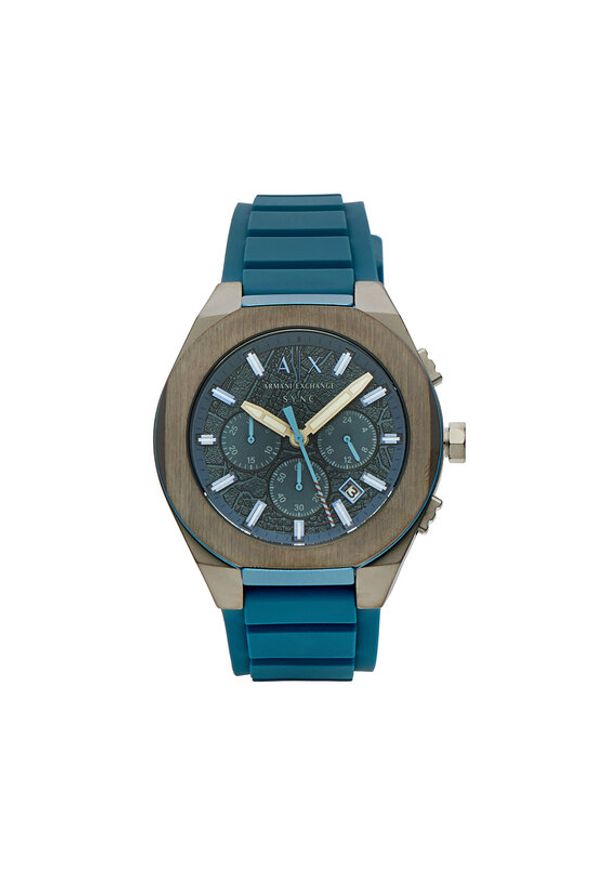 Armani Exchange Zegarek Sync AX4291 Granatowy. Kolor: niebieski. Materiał: syntetyk