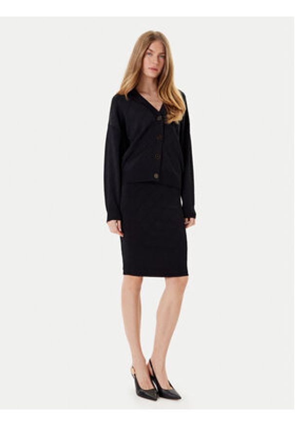 Marciano Guess Kardigan 5YGR13 5036Z Czarny Regular Fit. Kolor: czarny. Materiał: wiskoza