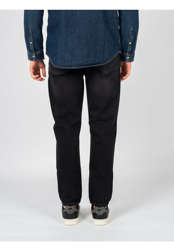 TOMMY HILFIGER - Tommy Jeans Jeansy "Dad Jean" | DM0DM11887 | Dad Jean | Mężczyzna | Czarny. Okazja: na co dzień. Kolor: czarny. Wzór: aplikacja. Styl: casual