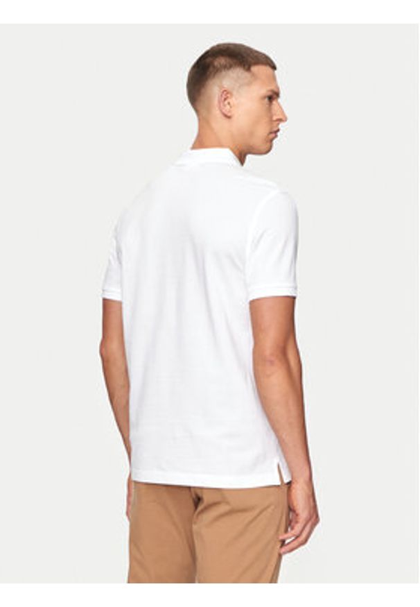 GANT - Gant Polo Shield 2220 Biały Slim Fit. Typ kołnierza: polo. Kolor: biały. Materiał: bawełna