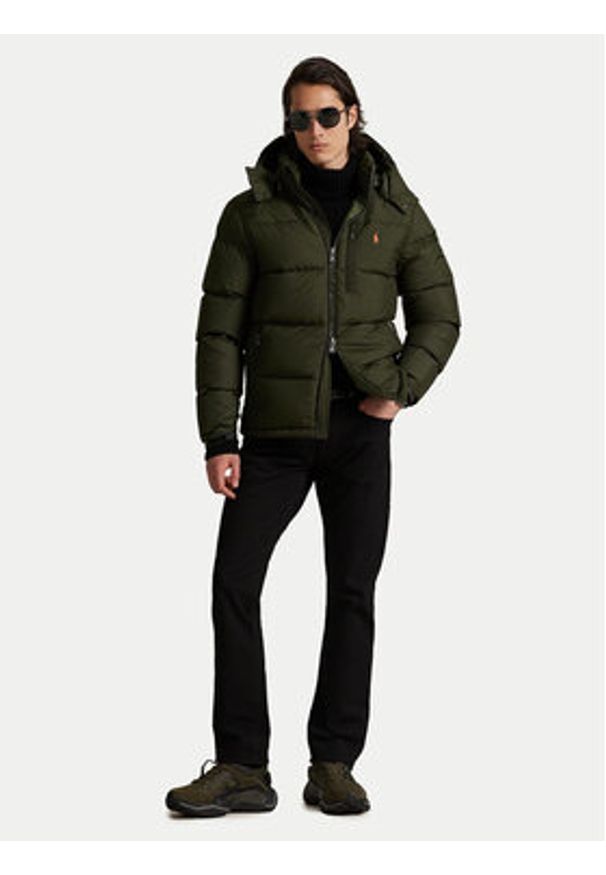 Polo Ralph Lauren Kurtka puchowa 710968278002 Zielony Regular Fit. Typ kołnierza: polo. Kolor: zielony. Materiał: syntetyk