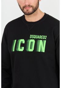 DSQUARED2 Czarna bluza Icon Blur Cool Fit Crewneck. Kolor: czarny