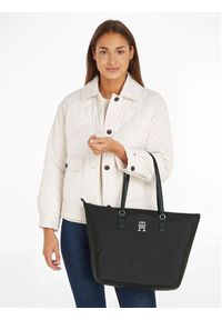 TOMMY HILFIGER - Tommy Hilfiger Torebka Poppy Th Tote AW0AW15639 Czarny. Kolor: czarny