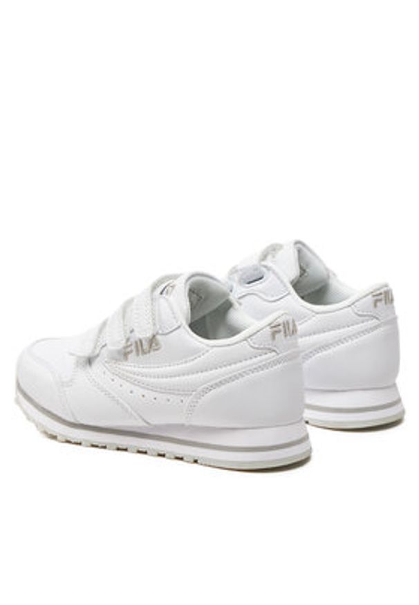 Fila Sneakersy Orbit Velcro Kids 1010785 Biały. Kolor: biały. Materiał: skóra