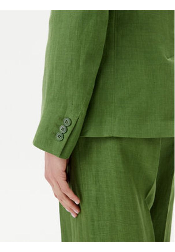Weekend Max Mara Marynarka Nalut 2515041012 Zielony Regular Fit. Kolor: zielony. Materiał: len