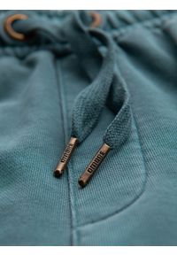Ombre Clothing - Męskie krótkie spodenki dresowe RELAXED FIT w stylu athleisure – turkusowe V1. Kolor: turkusowy. Materiał: dresówka. Długość: krótkie