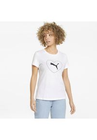 Koszulka treningowa damska Puma Valentine's Day. Kolor: biały