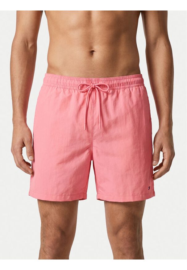 TOMMY HILFIGER - Tommy Hilfiger Szorty kąpielowe UM0UM03477 Różowy Regular Fit. Kolor: różowy. Materiał: syntetyk