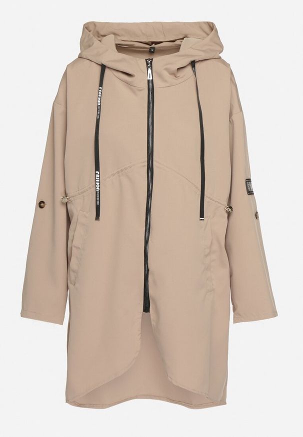 Born2be - Beżowa Kurtka Wiatrówka Oversize Fetteni. Kolor: beżowy