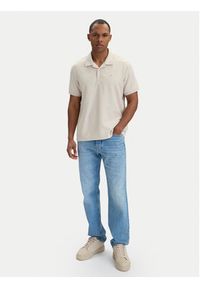 Calvin Klein Jeans Polo LV04RF205G Kremowy Regular Fit. Typ kołnierza: polo. Kolor: kremowy. Materiał: bawełna #2