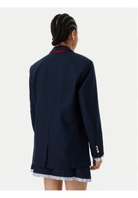 Tommy Jeans Marynarka DW0DW22601 Granatowy Boyfriend Fit. Kolor: niebieski. Materiał: syntetyk #3