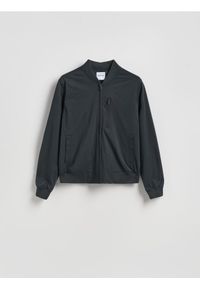 Reserved - Kurtka bomberka - czarny. Kolor: czarny. Materiał: materiał. Wzór: gładki