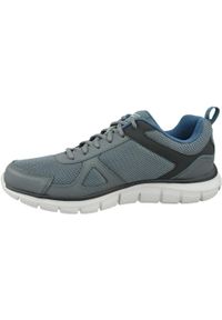 skechers - Buty do biegania męskie, Skechers Track-Scloric. Kolor: szary. Materiał: materiał, syntetyk, tkanina
