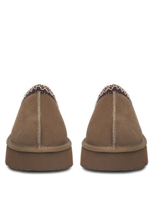 DeeZee Kapcie 0B780P-P Khaki. Kolor: brązowy. Materiał: zamsz, skóra