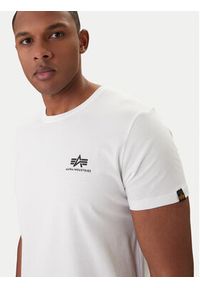 Alpha Industries T-Shirt Basic 188505 Biały Regular Fit. Kolor: biały. Materiał: bawełna #6