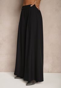 Renee - Czarne Eleganckie Spodnie Palazzo z Szerokimi Nogawkami Adivisa. Stan: podwyższony. Kolor: czarny. Styl: elegancki #5