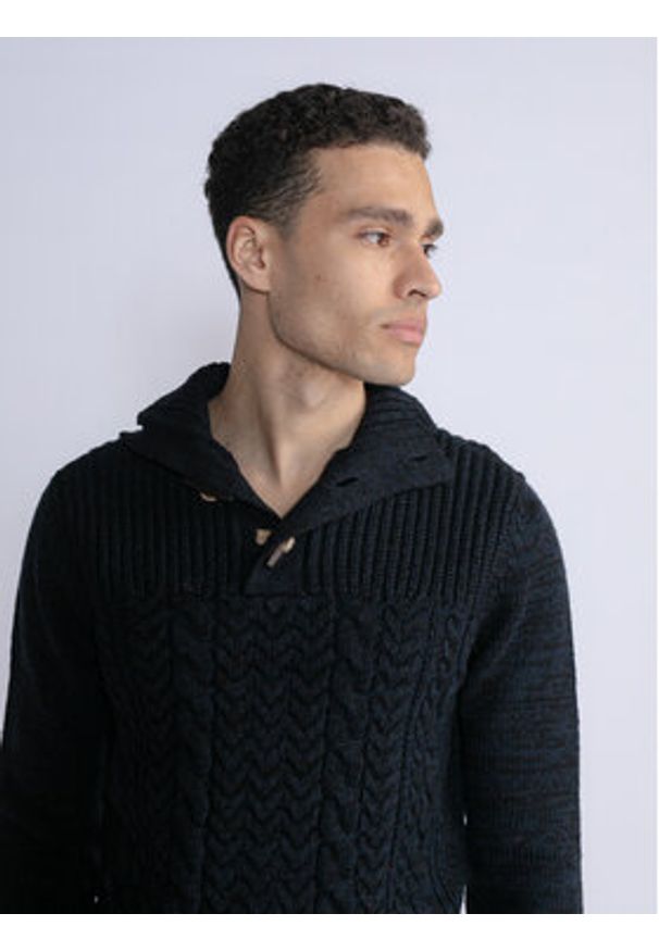 Petrol Industries Sweter M-3030-KWC211 Granatowy Regular Fit. Kolor: niebieski. Materiał: bawełna