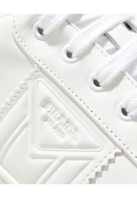 prada - PRADA - Białe sneakersy z logo. Kolor: biały. Materiał: guma #4