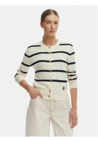 TOMMY HILFIGER - Tommy Hilfiger Kardigan WW0WW49617 Écru Regular Fit. Kolor: kremowy. Materiał: bawełna #1