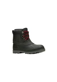 Buty do chodzenia męskie Kamik William Lo. Wysokość cholewki: za kostkę. Zapięcie: sznurówki. Kolor: czarny. Materiał: guma, tkanina, skóra, materiał, syntetyk. Szerokość cholewki: normalna. Sport: turystyka piesza