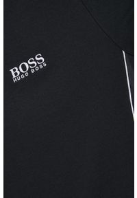 BOSS - Boss Bluza męska kolor czarny gładka. Okazja: na co dzień. Kolor: czarny. Materiał: dzianina. Wzór: gładki. Styl: casual #2