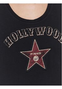 Pinko T-Shirt Moderno 100980 A0TJ Czarny Regular Fit. Kolor: czarny. Materiał: bawełna